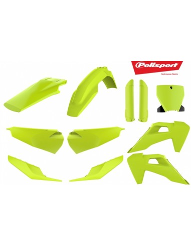 Kit materiale plastice POLISPORT Galben neon Husqvarna TC/FC