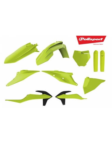 Kit plastice POLISPORT Galben neon