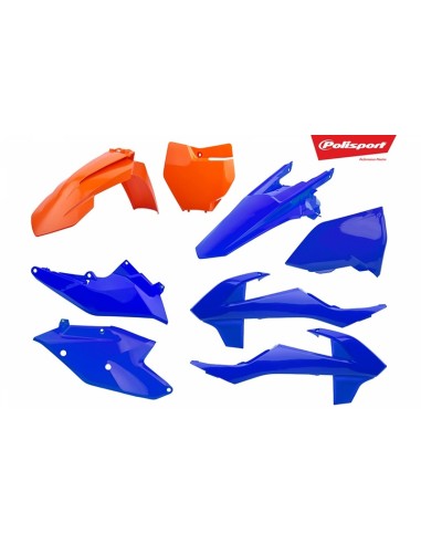 Kit plastice POLISPORT Portocaliu/Albastru KTM SX/SX-F