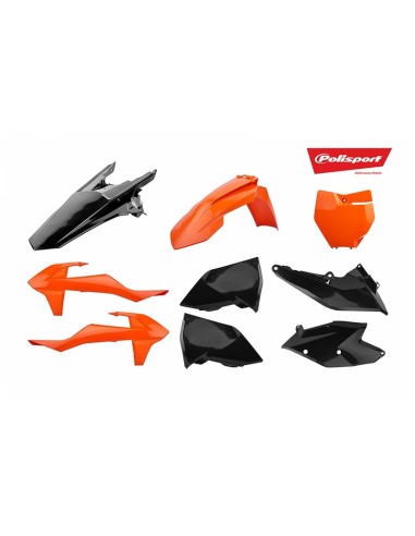 Kit plastice POLISPORT Portocaliu/Negru KTM EXC/EXC-F Multi