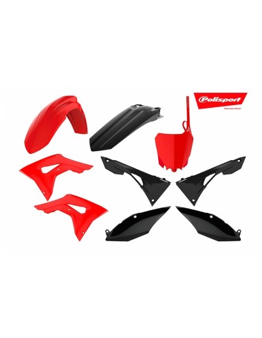 POLISPORT Plastics Kit Red/Black Honda CRF250/450R