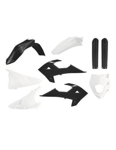 POLISPORT Plastic Kit Black/White Gas Gas