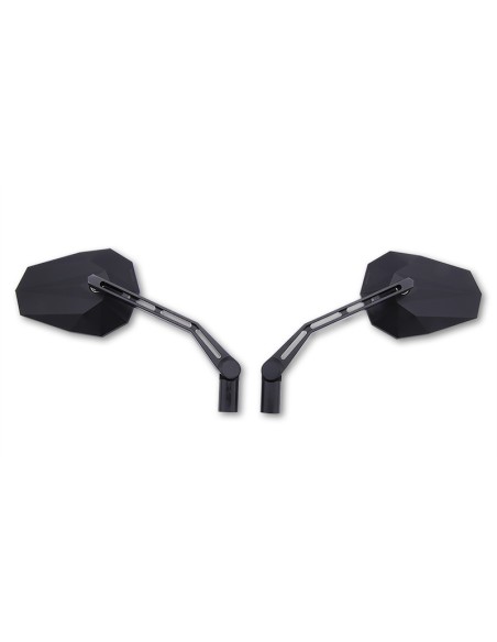 HIGHSIDER pro Handlebar Mirror Stealth-X1 Black (Pair)