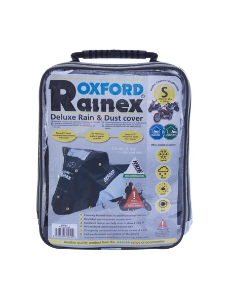 OXFORD Outdoor Protective Cover Rainex Black/Silver - Moto / Scooter - M