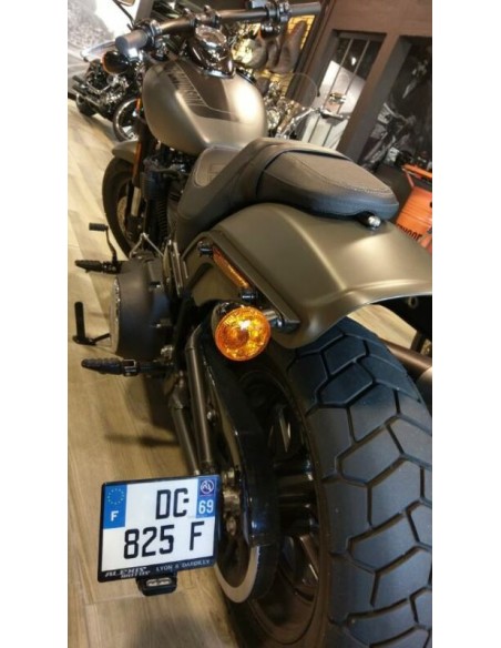 ACCESS DESIGN Suport lateral pentru plăcuță de înmatriculare Harley Davidson Fat Bob 114 negru