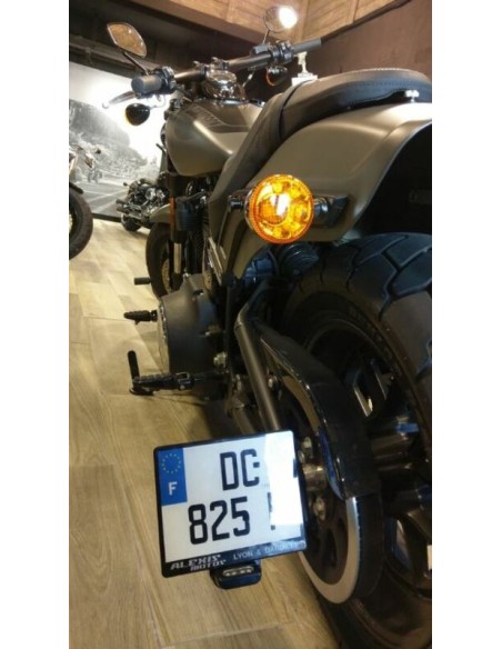 ACCESS DESIGN Suport lateral pentru plăcuță de înmatriculare Harley Davidson Fat Bob 114 negru