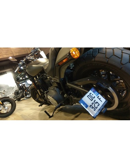 ACCESS DESIGN Suport lateral pentru plăcuță de înmatriculare Harley Davidson Fat Bob 114 negru