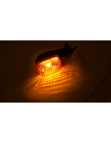 SHIN YO Universal Duc Style Bulb Indicator Body  Black / Lens Orange (1pc), Front Left & Rear Right