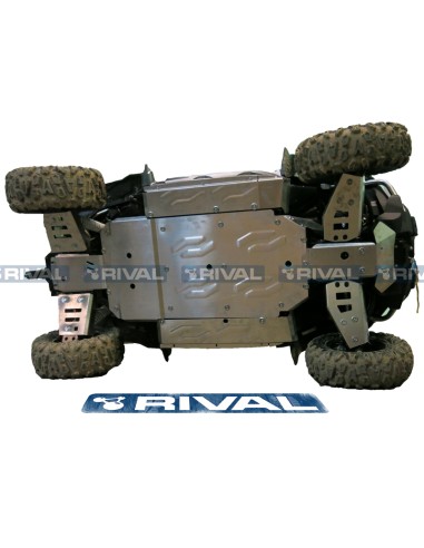 RIVAL Complete skid plate kit - Aluminium CF Moto Zforce 800/1000