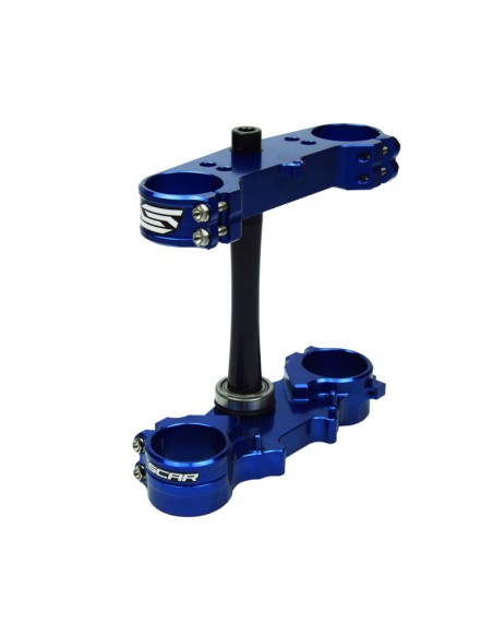 SCAR Triple Clamp Offset 25mm Albastru Yamaha YZ125