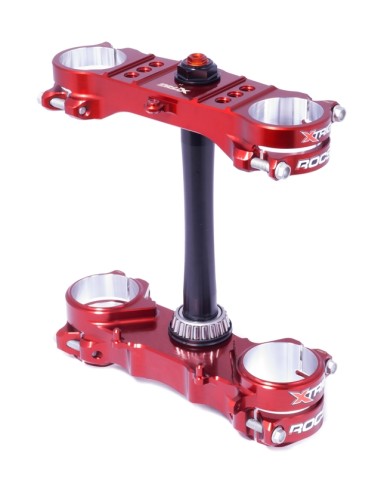XTRIG Rocs Supermotard Triple Clamp Offset Ø14-16mm Roșu Kawasaki KX450F/KX250/F