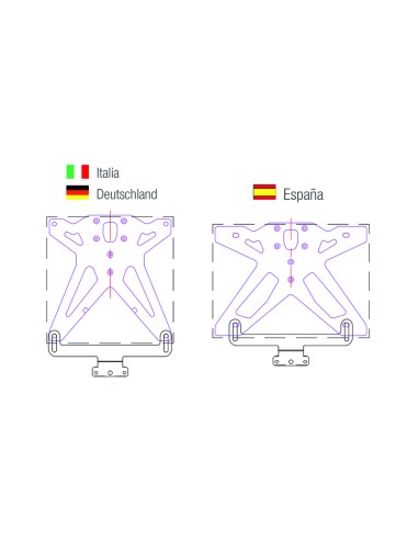 BIHR Reflector Horizontal Bracket BIHR Reflector Horizontal Bracket