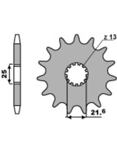 Pinion față standard din oțel PBR 564 - 525