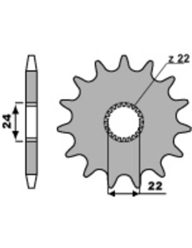 Pinion față standard din oțel PBR 406 - 520