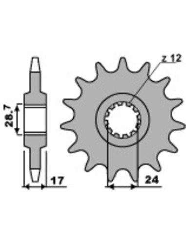 PBR Steel Standard Front Sprocket 295 - 530