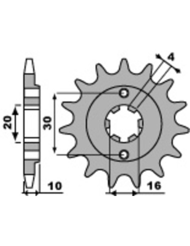 PBR Steel Standard Front Sprocket 720 - 520