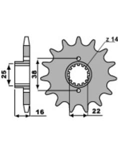Pinion față standard din...