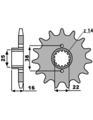 PBR Steel Standard Front Sprocket 2050 - 525