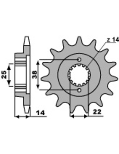 PBR Steel Standard Front Sprocket 497 - 530
