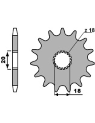 Pinion față standard din oțel PBR 426 - 428
