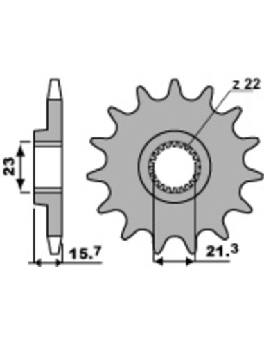 Pinion față standard din oțel PBR 441 - 520