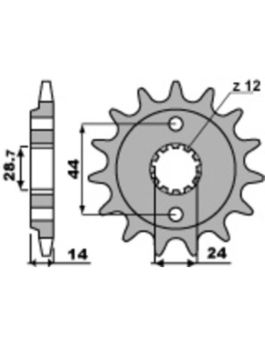 PBR Steel Standard Front Sprocket 348 - 525