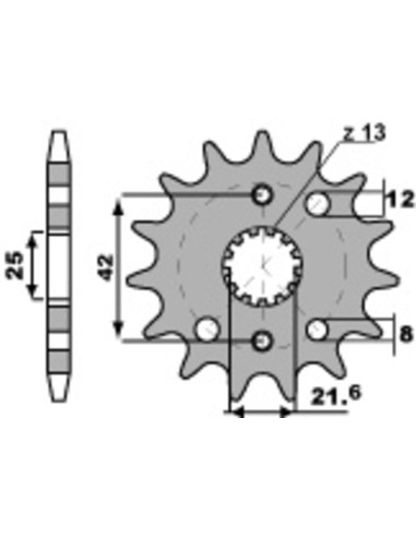PBR Steel Standard Front Sprocket 2080 - 530