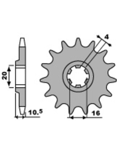 PBR Steel Standard Front Sprocket 799 - 428