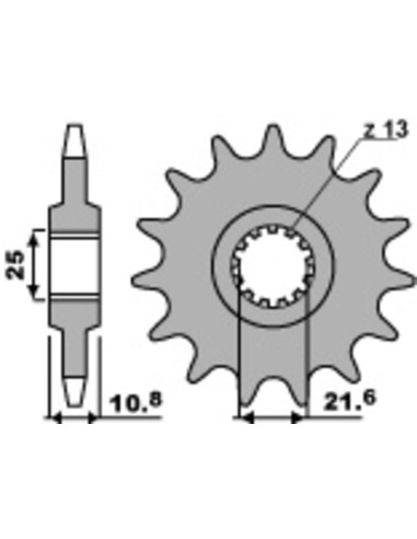 PBR Steel Standard Front Sprocket 2086 - 525