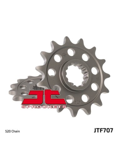 JT SPROCKETS Pinion față standard din oțel 707 - 520