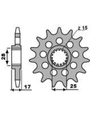 Pinion față standard din oțel PBR... Pinion față standard din oțel PBR...
