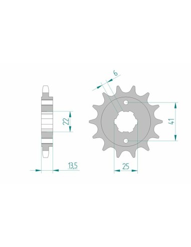Pinion față standard din oțel AFAM 20506 - 525