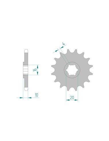 AFAM Steel Standard Front Sprocket 22205 - 428