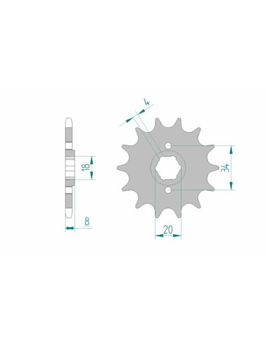 AFAM Steel Standard Front Sprocket 20306 - 520