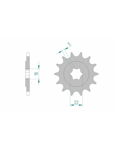 AFAM Steel Standard Front Sprocket 24201 - 520