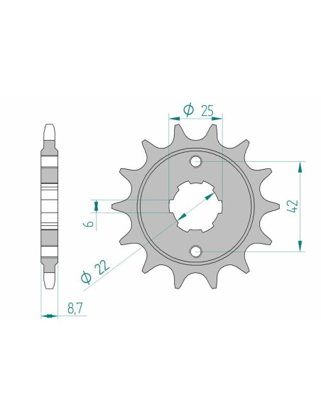 AFAM Steel Standard Front Sprocket 20401 - 520
