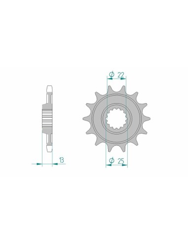 AFAM Steel Standard Front Sprocket 94902 - 525
