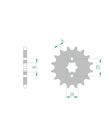 AFAM Steel Standard Front Sprocket 33201 - 428