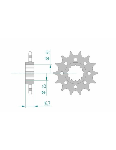 AFAM Steel Standard Front Sprocket 20613 - 520