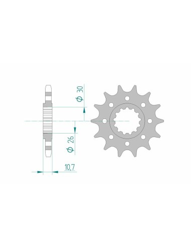 AFAM Steel Standard Front Sprocket 21805 - 525