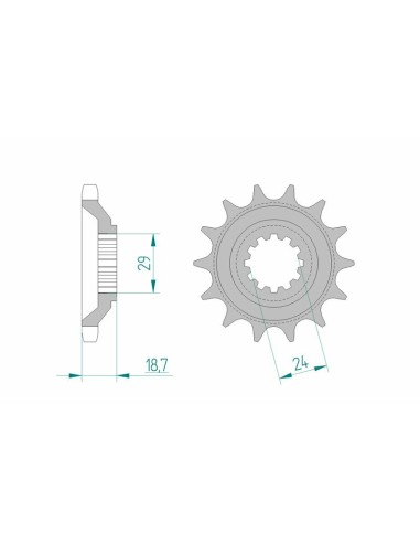 AFAM Steel Standard Front Sprocket 24805 - 530