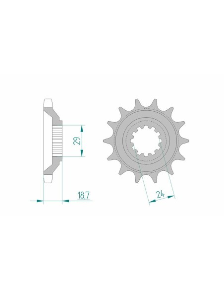AFAM Steel Standard Front Sprocket 24805 - 530