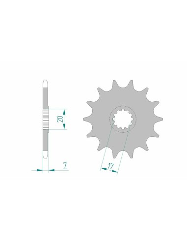 AFAM Steel Standard Front Sprocket 94109 - 420