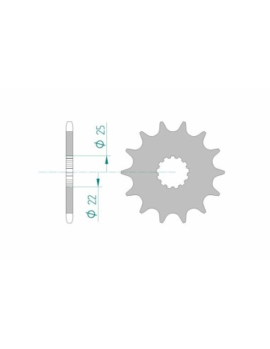 AFAM Steel Standard Front Sprocket 27500 - 520