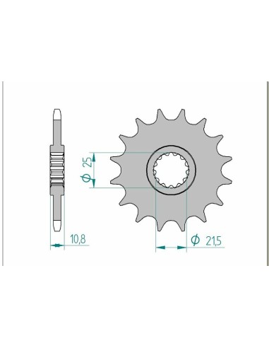 Pinion față standard din oțel AFAM 1512 - 520