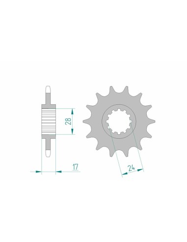 AFAM Steel Standard Front Sprocket 20516 - 520