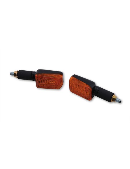 SHIN YO Mini Indicators Black/Orange Long, E-Approved (Pair)