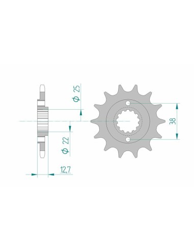 AFAM Steel Standard Front Sprocket 24505 - 520