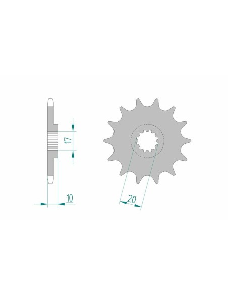 AFAM Steel Standard Front Sprocket 94301 - 520
