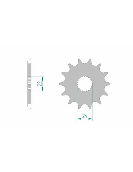 AFAM Steel Standard Front Sprocket 61201 - 520